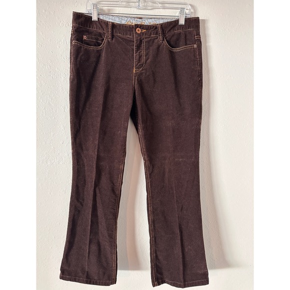 Eddie Bauer Pants - Eddie Bauer Classic Cut Corduroy Pants Womens 10 Brown Y2K Straight Leg Trousers